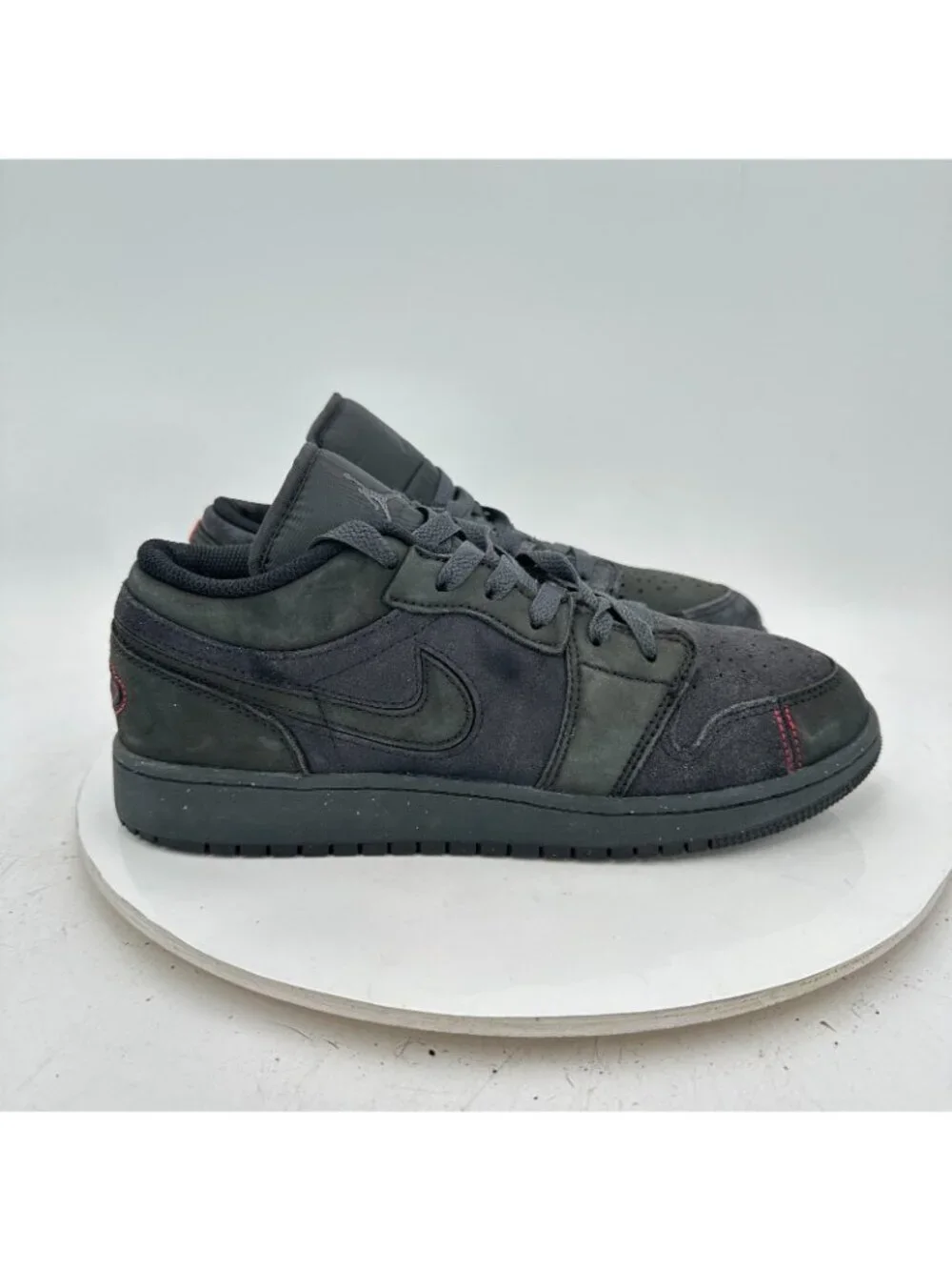 Nike Air Jordan 1 Low Youth Size 6.5Y Women 8 FQ7757-001 Dark Smoke Grey Shoes